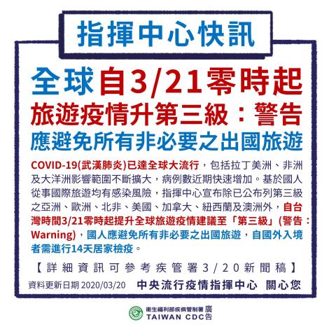 中央流行疫情指揮中心快訊